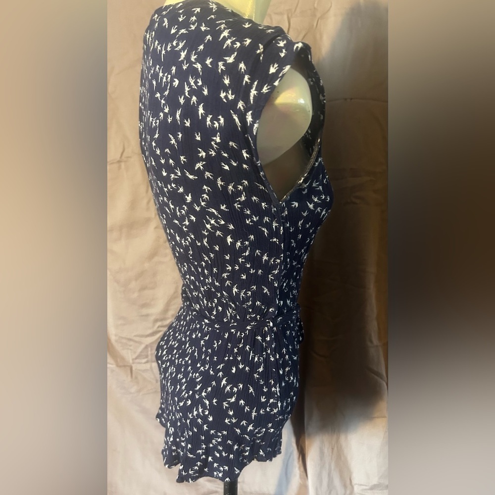 Le Lis Dark Blue Patterned Blouse - Picture 5 of 5